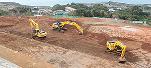 道路建設作業風景